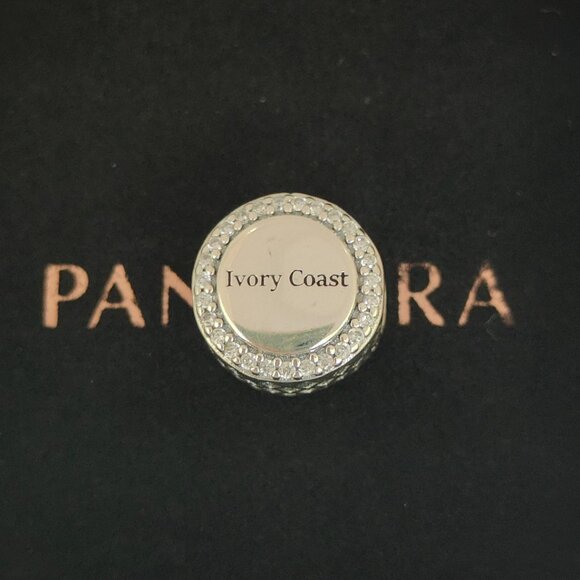 Pandora Ivory Coast Flag Bead Charm Bracelet Pendant S925 Silver with box - Picture 2 of 7